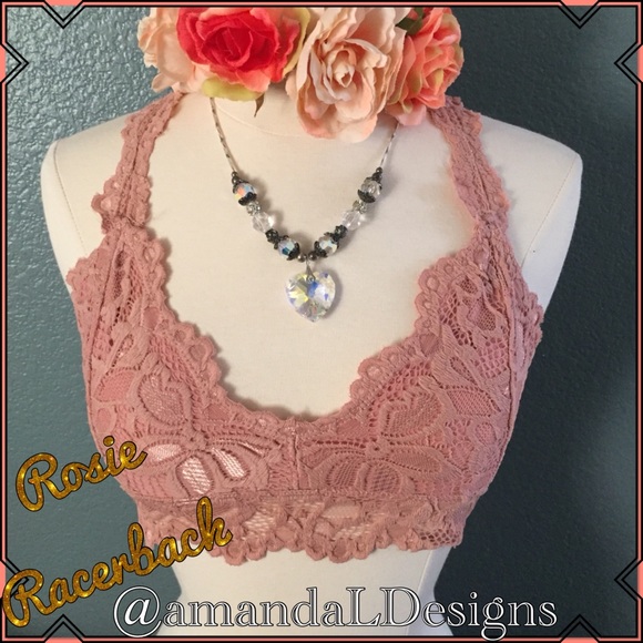 🌸 NWT🌸 ‼️LAST ONE‼️ROSE’ LACE RACERBACK BRALETTE - Picture 3 of 8